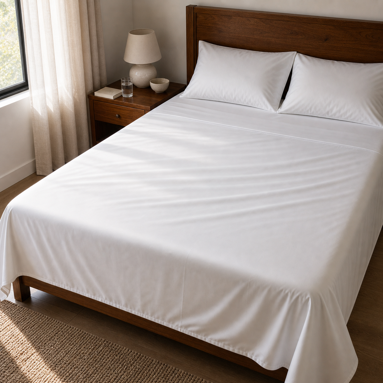 Homlin Luxury Sateen Cotton Bedsheet 800 TC full set with matching pillowcase covers