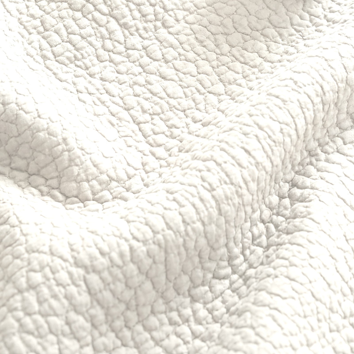 The Siwa Pebble Quilt in Ivory Mist: fabric close-up, color preview